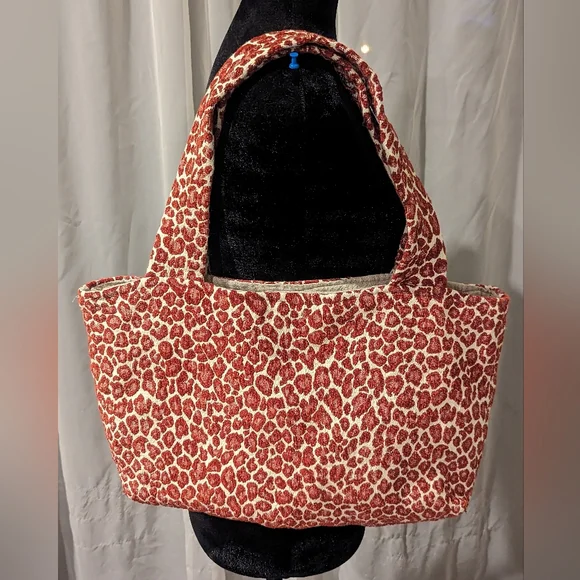 Source Unknown Bags Red Animal Print Shoulder Bag Poshmark